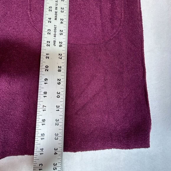 Isabella Womens Large Plum Cape Jacket Cardigan Open Front Lagenlook Pockets New - Picture 8 of 8